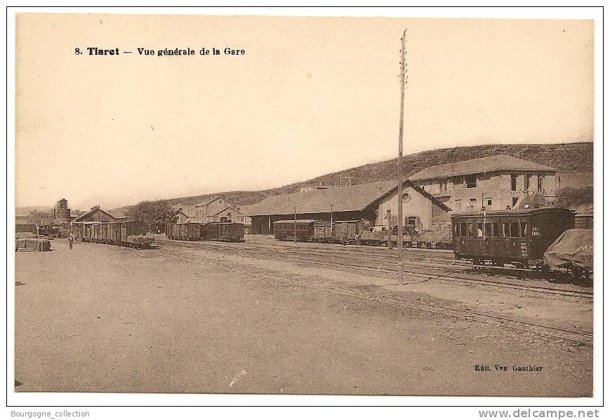 Tiaret - Vue générale de la Gare - CPA
