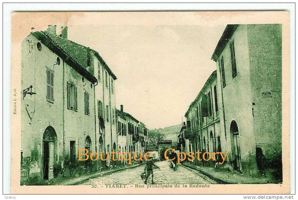 ALGERIE - TIARET - Rue principale de la Redoute - Dos Scané