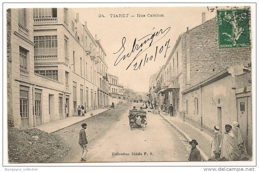 Tiaret - Rue Cambon animée - CPA