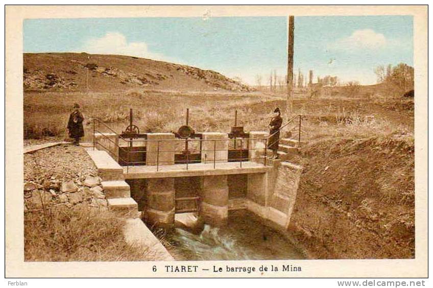 AFRIQUE. ALGERIE. TIARET. Vue sur Le Barrage de La Mine.