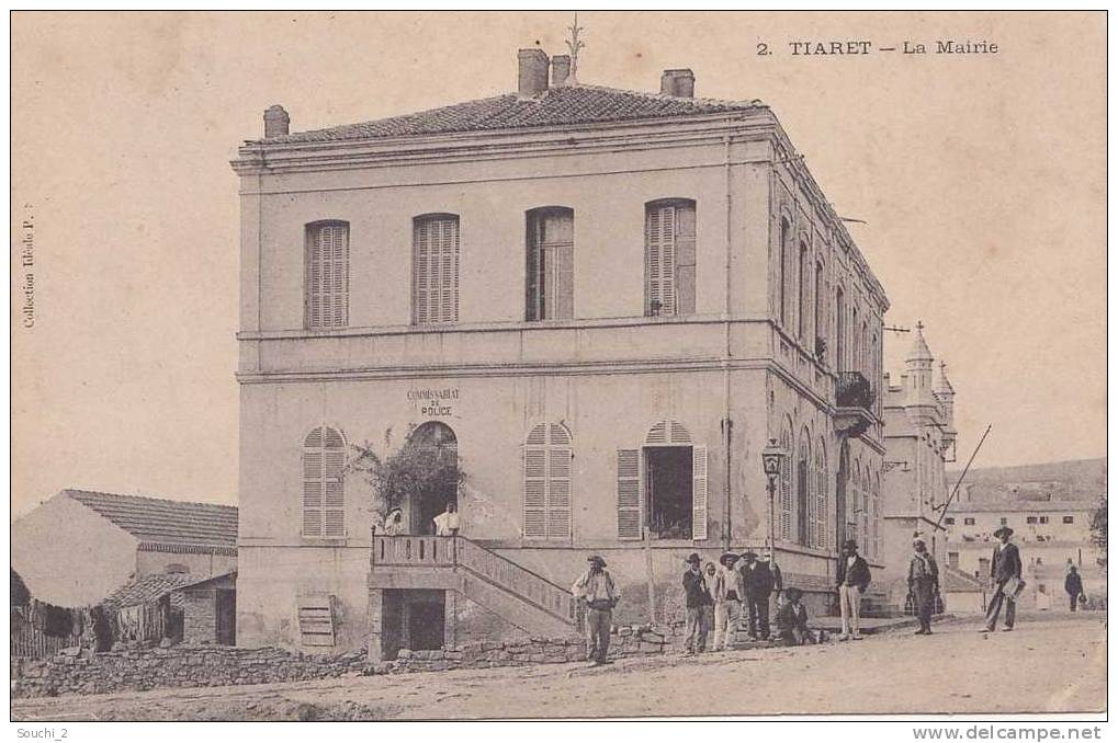 Tiaret.- (Algérie)    La Mairie   -  (belle animation  commisariat de police)