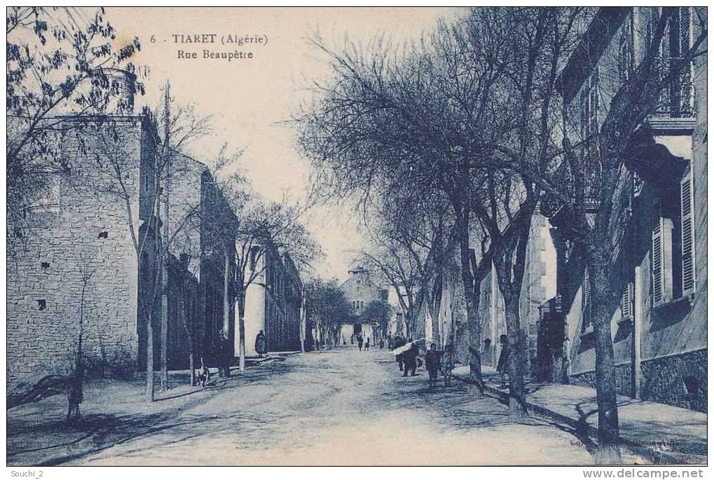 Tiaret.- (Algérie)  Rue Beaupètre   -  (belle animation)