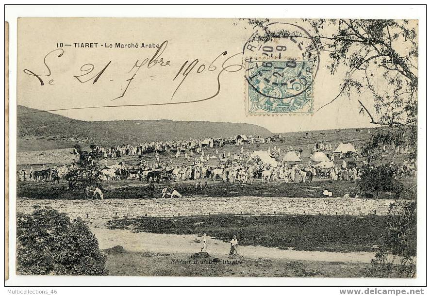 ALGERIE - TIARET - Le Marché Arabe.