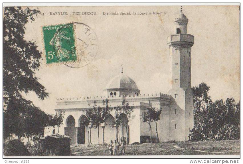 CPA ALGERIE KABYLIE TIZI OUZOU La Nouvelle Mosquée 1910