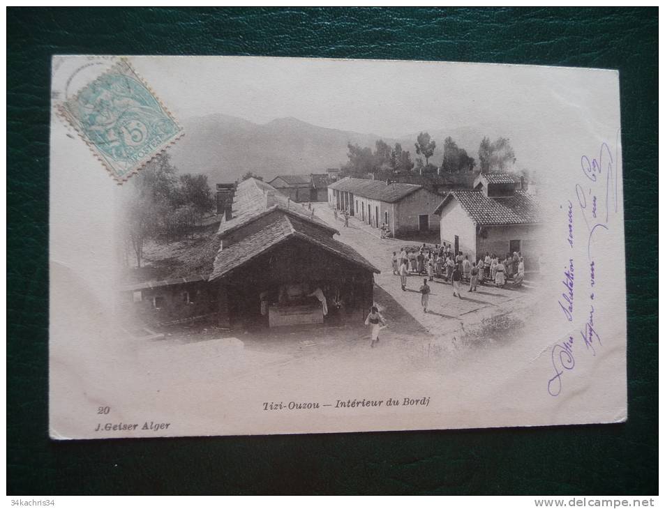 Cpa Tizi-Ouzou. Intérieur du Bordj