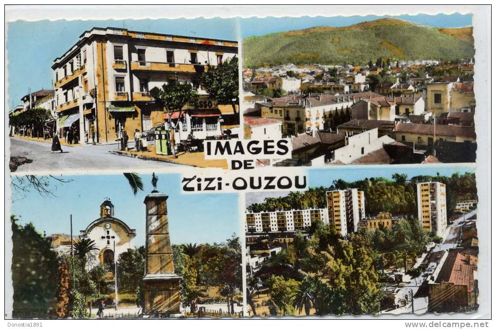 ALGERIE  Images de TIZI-OUZOU   9x14 , dentelée, glaçée