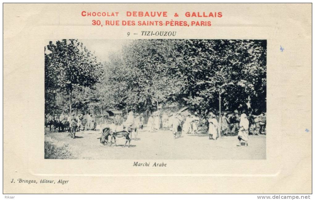 ALGERIE(TIZI OUZOU) MARCHE(PUBLICITE) CHOCOLAT DEBAUVE ET GALLAIS