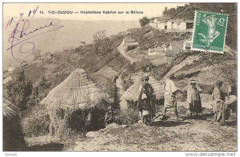 11 - TIZI OUZOU - HABITATIONS KABILES SUR LE BELOUA