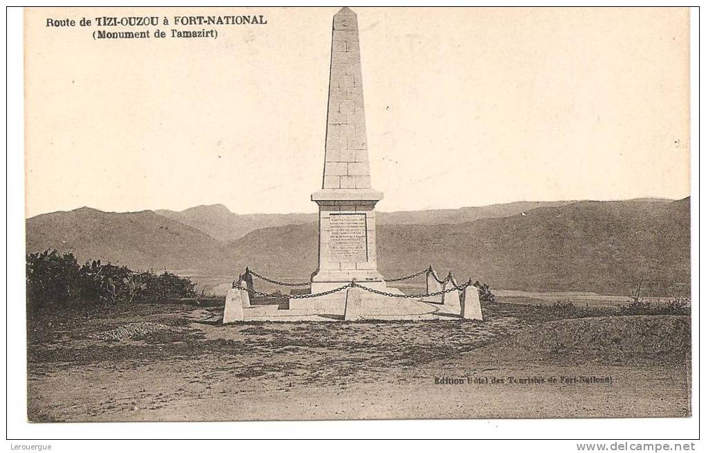 ROUTE DE TIZI - OUZOU A FORT - NATIONAL  MONUMENT DETAMAZIRT