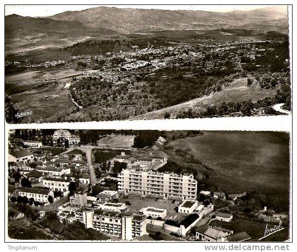 TIZI-OUZOU-DEUX (2) CPSM -VUES GENERALES PANORAMIQUES -VUE DU BELLOUA ET VUE PANORAMIQUE