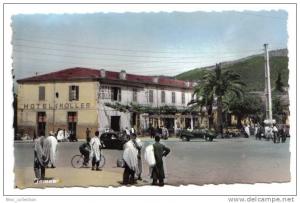 Tizi-Ouzou (Kabylie), entrée de la ville et l´hôtel Koller, Jomone 69, animée, automobiles, , colorisée, dentelée