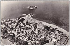 Algérite,vue aérienne de la kabylie,ville cotière,TIGZIRT,TIZI OUZOU,photo pilote opérateur R HENRARD,rare