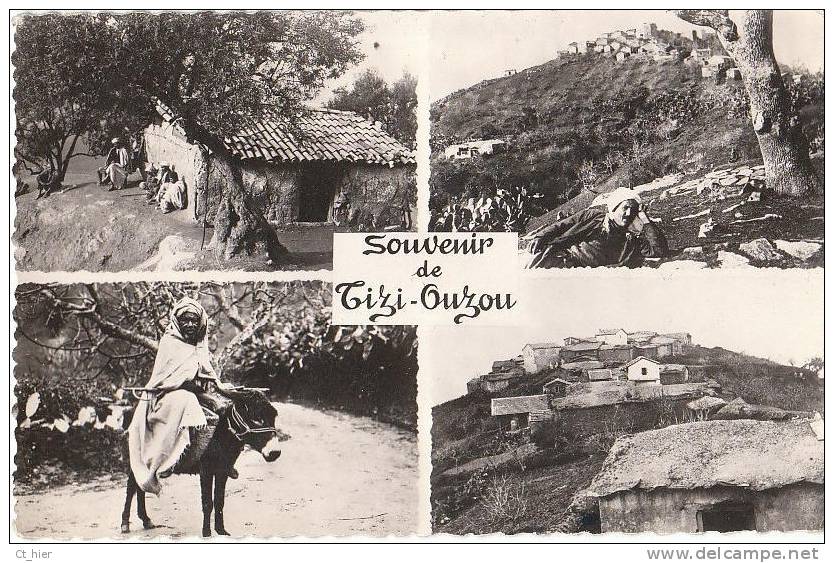 ALGERIE CPSM Souvenir de TIZI OUZOU en 4 Vues en 1956