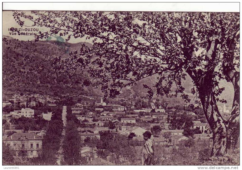 CPA AFRIQUE ALGERIE TIZI-OUZOU VUE GENERALE ENFANT