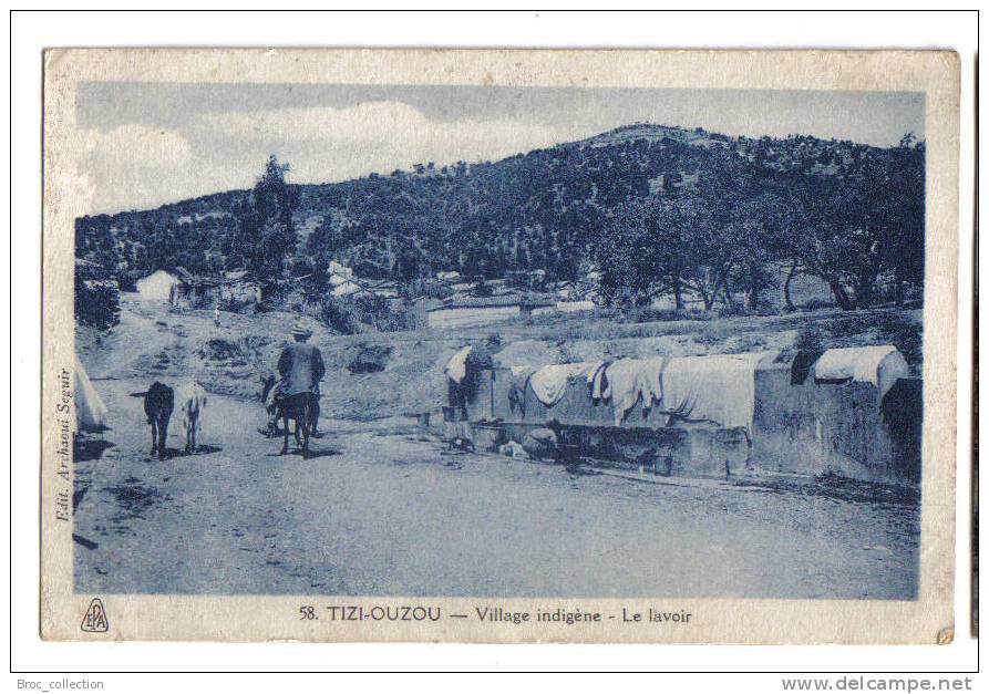 Tizi-Ouzou - village indigène - le lavoir - animée - Albert - Archaoui Seguir n° 58
