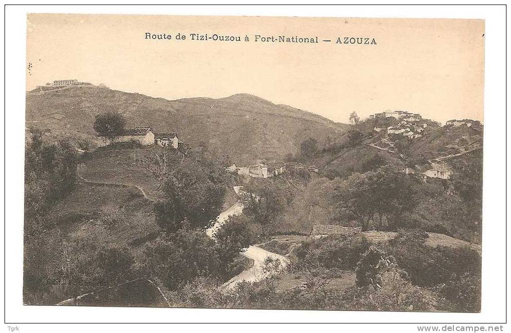 ALGERIE  la route de TIZI OUZOU à FORT NATIONAL AZOUZA