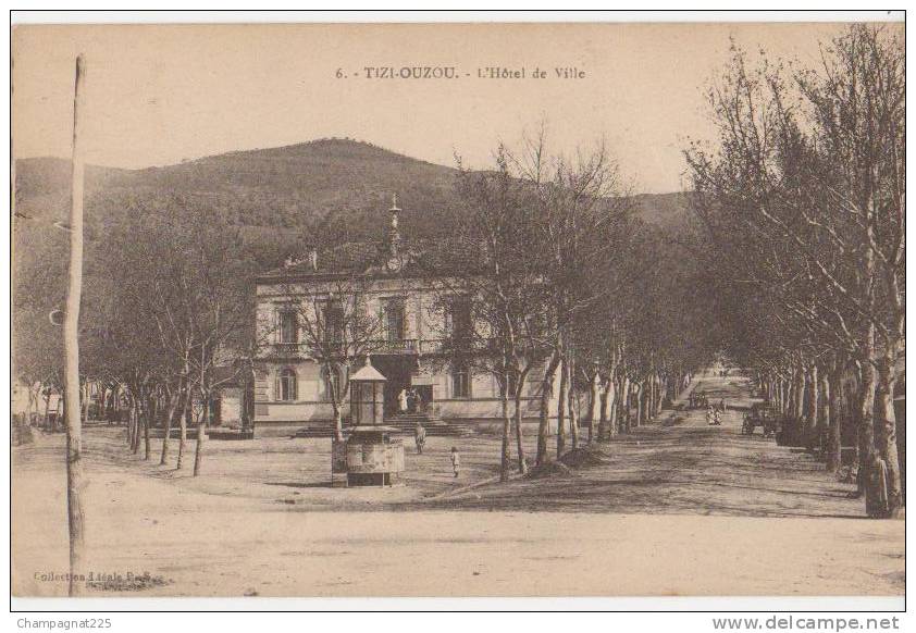 CPA ALGERIE KABYLIE TIZI OUZOU Hôtel de Ville Vespasienne