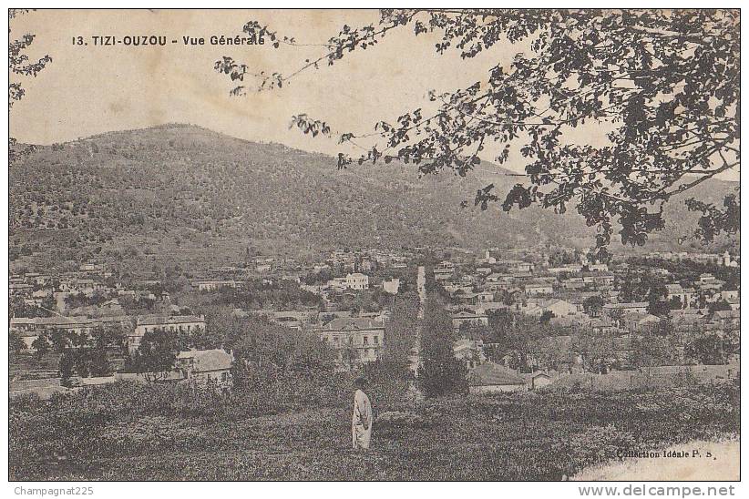CPA ALGERIE KABYLIE TIZI OUZOU Vue Générale 1918