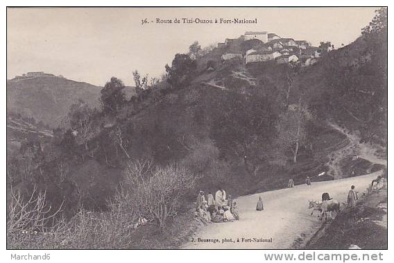 ALGERIE.ROUTE DE TIZI OUZOU A FORT NATIONAL editeur j boussuge fort national