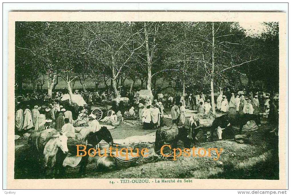 ALGERIE - TIZI OUZOU - Marché du Sebt - Dos Scané