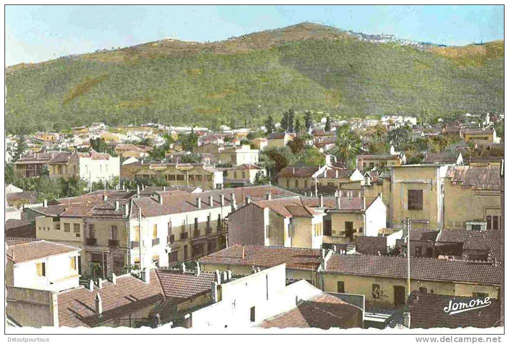 Algérie  TIZI OUZOU grande kabylie  vue générale vers 1960