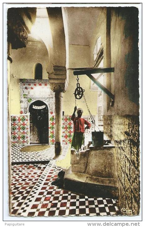 cpsm bon etat     algérie , tlemcen , interieur de la mosquée sidi-bou-médine , courrier verso