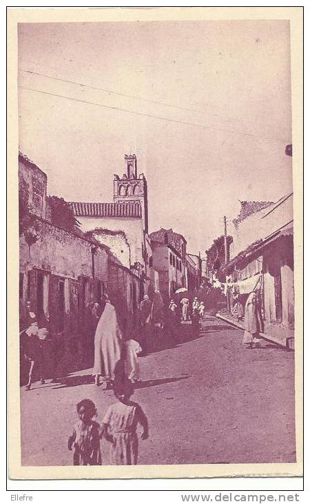 TLEMCEM , carte du centenaire de l'Algétie en 1930,  une Rue , cpa non voyagée, bon état