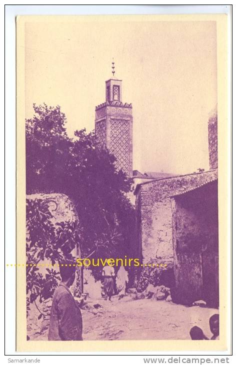 CPSM  Centenaire de  ALGERIE  , 1930  TLEMCEN  Minaret de  Sidi Bou Médine - ** prix nets **