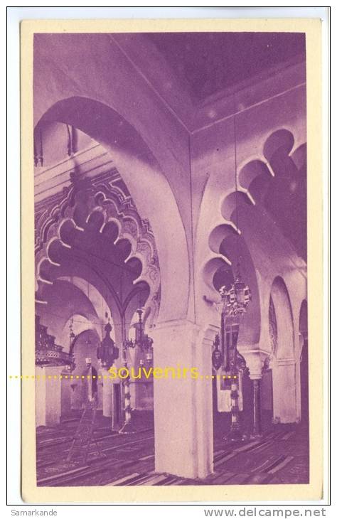 CPSM  Centenaire de  ALGERIE  , 1930  TLEMCEN  Grande Mosquée , salle de prières - ** prix nets **