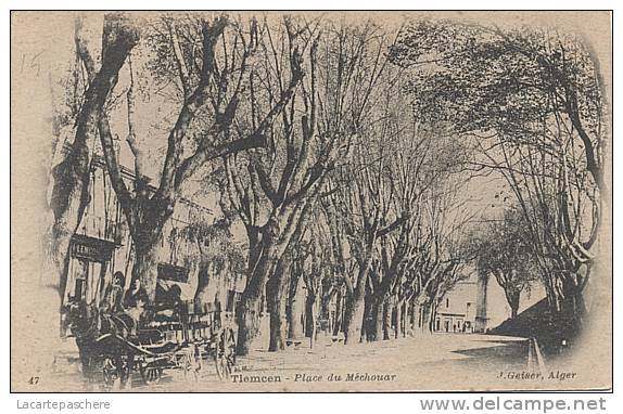 X9602 TLEMCEN PLACE DU MECHOUAR PRECURSEUR AVANT 1904 PLAN PEU COURANT