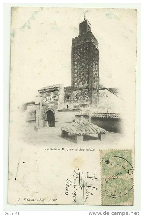 ALGERIE Tlemcen  Mosquee de Bou-Medine, circule 1901
