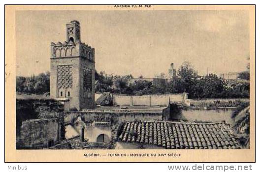 ALGERIE - TLEMCEM Mosquee du XIV°s, agenda P.L.M 1931.