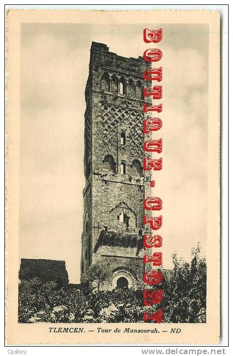 ALGERIE - TLEMCEN < Tour de Mansourah - Dos Scanné