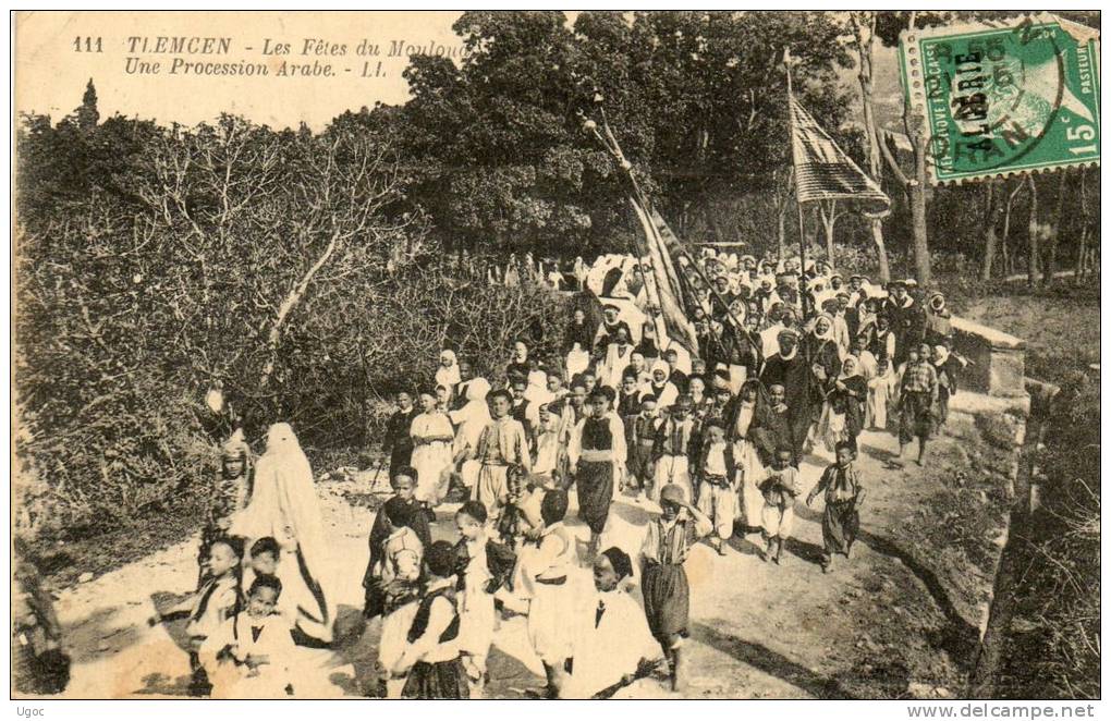 CPA - TLEMCEN - Les Fêtes du Mouloud - Une Procession Arabe- 643