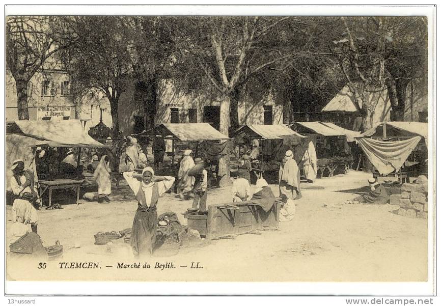 Carte Postale Ancienne Algérie - Tlemcen. Marché du Beylik - Commerces