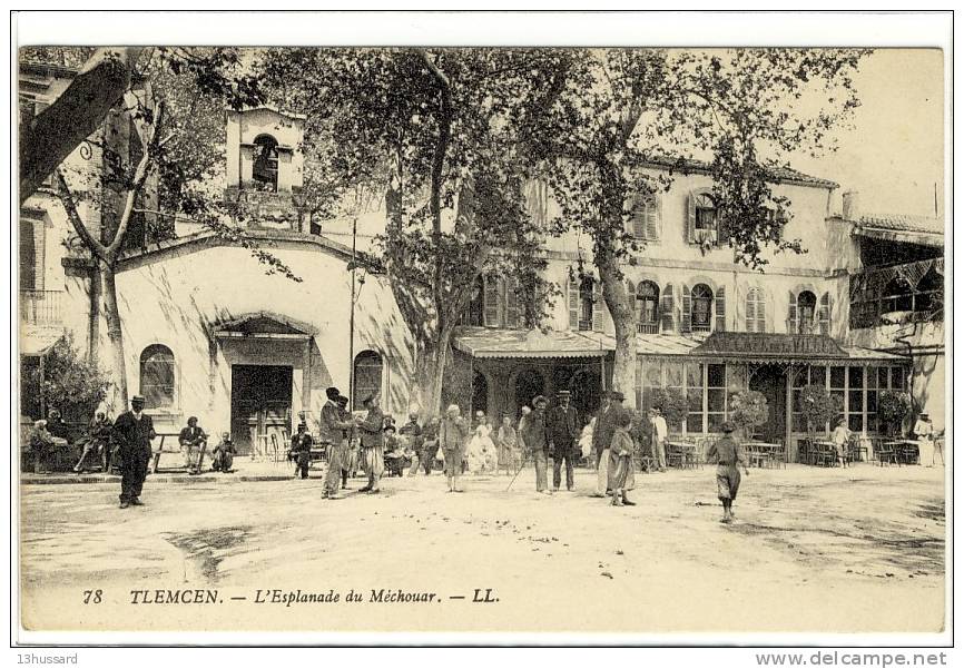 Carte Postale Ancienne Algérie - Tlemcen. L'Esplanade du Méchouar
