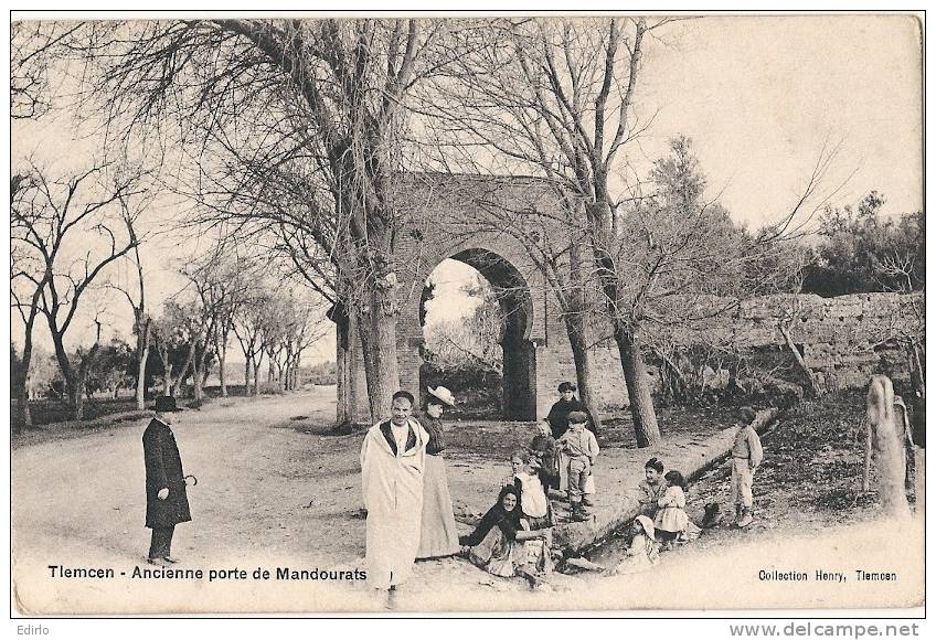 Tlemcen ancienne porte de Mandourats RARE  (mansourah)  belle animation neuve excellent état