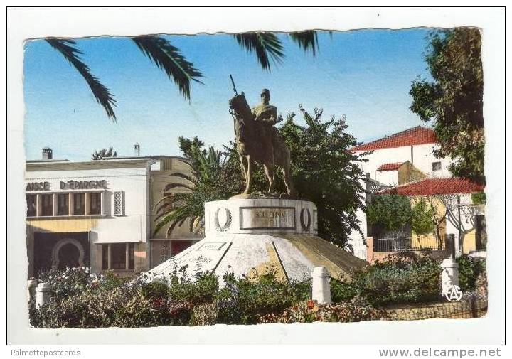 RP  Tlemcen , Algeria, 20-40s   Le Monument du 2me Chasseurs d'Afrique