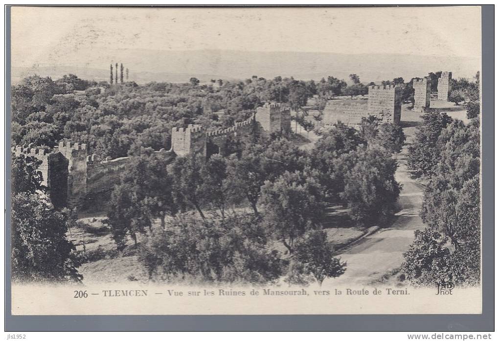 CPA VUE LES RUINES DE MANSOURAH ROUTE DE TERNI