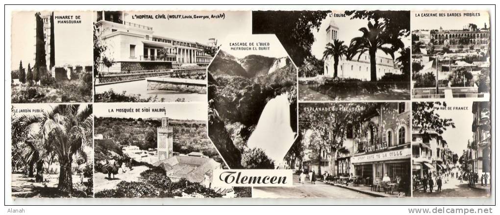 TLEMCEN CP Double 9 vues (Réal-Photo N° 810) Algérie Afrique
