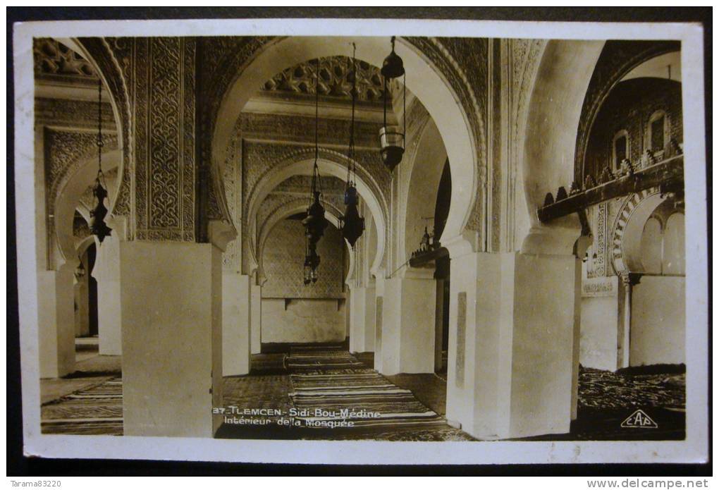 CPA - ALGERIE TLEMCEN - SIDI BOU MEDINE - INTERIEUR DE LA MOSQUEE 1939