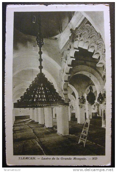 CPA - ALGERIE TLEMCEN - LUSTRE DE LA GRANDE MOSQUEE