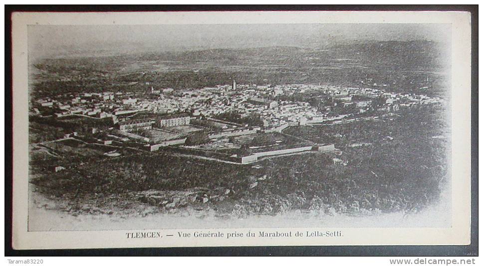 CPA CARTE POSTALE ANCIENNE ALGERIE TLEMCEN - VUE GENERALE PRISE DE LELLA SETTI 14X7cm