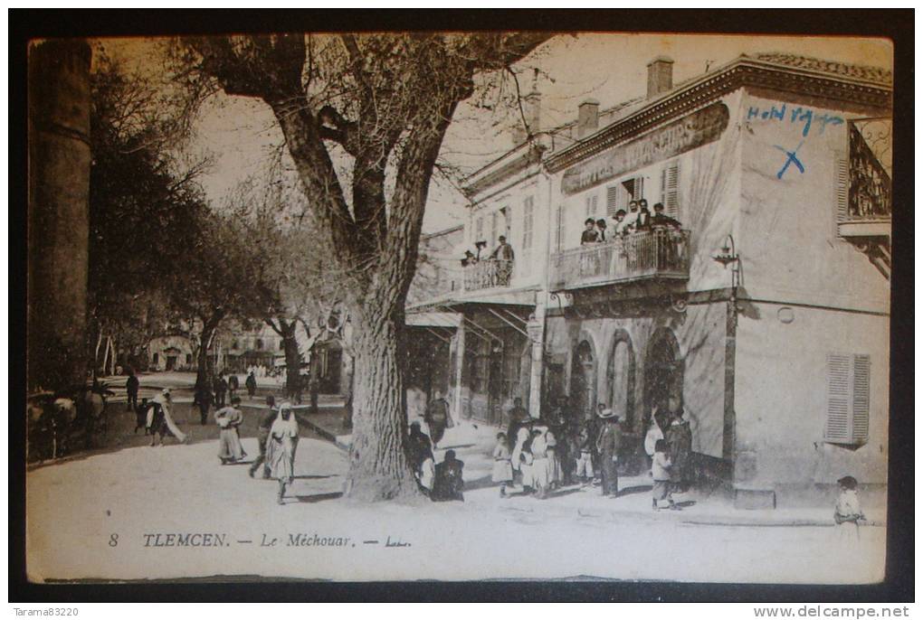 CPA ALGERIE TLEMCEN - LE MECHOUAR -  TRES ANIMEE