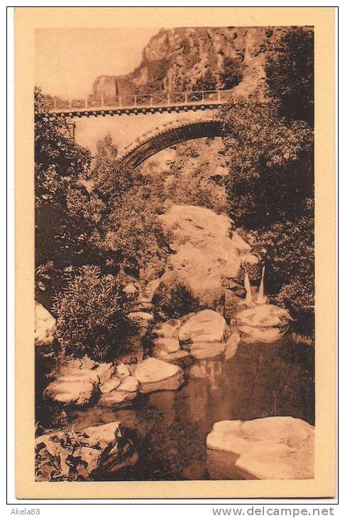 ALGERIA - TLEMCEN - BAS DES CASCADES D' EL OURIT - CASCATE E PONTE - CENTENARIO 1930