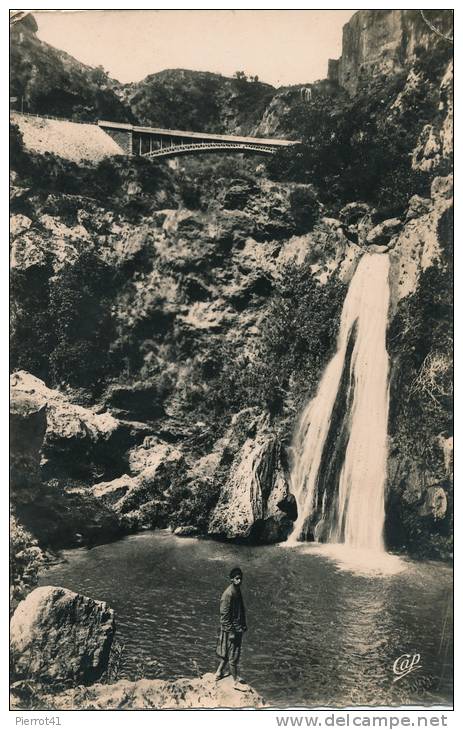 AFRIQUE - ALGERIE - TLEMCEN - Cascades de l'Oued Mefrouch El Ourit (1958)