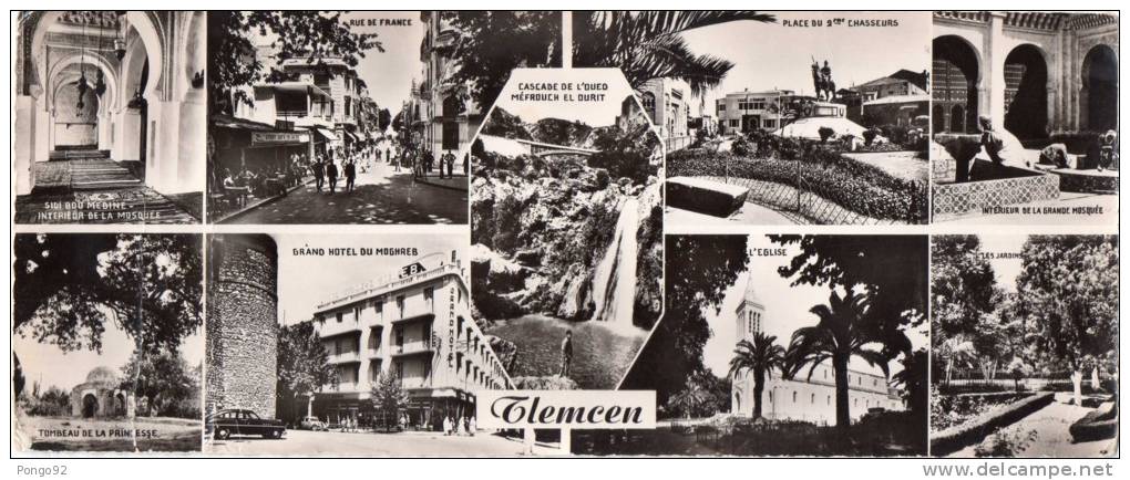 cpsm de format panoramique TLEMCEN, multivues  (p9)