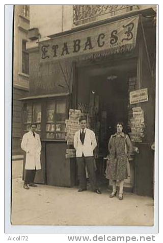 ALGER ? -carte-photo  Tabacs E. Haillot (journaux timbres poste ,cartes postales ) ( tombola aux profits des sinistrés