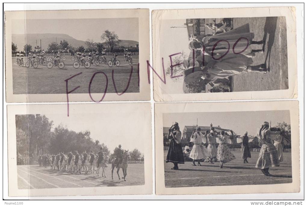 4 ( carte photo ) ALGERIE non localisée ( fête  peut être constantine biskra touggourt sétif  philippeville oran ??????
