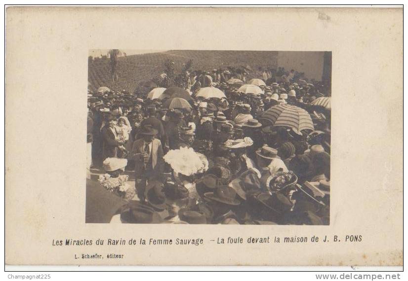 CPA PHOTO ALGER BIRMENDREIS Ravin de la Femme Sauvage Miracles de J.B. PONS Guérisseur Don 1904 Rare